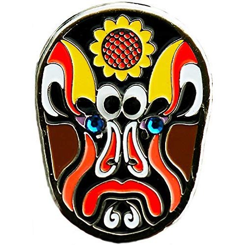 Chinese Opera Golf Ball Marker and Matching Phoenix Hat Clip