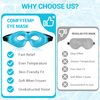 Comfytemp Cold Gel Eye Mask, Cooling Eye Ice Pack for Puffiness, Reusable Cold Compress Eye Mask for Puffy Eyes, Dry Eyes, Sinus, Dark Circles, Migraines Relief, FSA HSA Approved, Lycra Side, 1 Pack