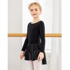 Zaclotre Ballet Leotards for Girls Toddler Classic Long Sleeve Criss-Cross Back Dance Dress Ballerina Outfits