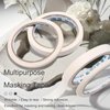 White Nail Art Adhesive Tapes Set - 4 Pcs with 2 Sizes Width (0.5cm+1.2cm) for Creative DIY Nail Designs