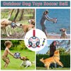 QDAN Dog Toys Soccer Ball with Straps, Interactive Toys for Tug of War, Puppy Birthday Toy, Dog Water Toy, Dog Balls for Small Medium Dog (6 Inch)