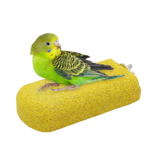 Bird Calcium Teeth Chew Toy Hamster Grinding Stone for Parrot Parakeet Cockatiel Rabbit Chinchilla Squirrel Cage Perch Stand (Random Color) (S)