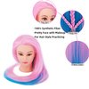 Mannequin Head with Hair，Eumos 29'' Cosmetology Doll Head for Hair Styling to Practice on Hairdressing Training Braiding Heads with Clamp Holder kit
