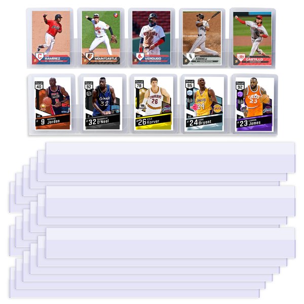 Tapeera 20-Pack PET Baseball Card Display Case - Hold Up to 120 Cards Wall Mount - Sleeved Card and Toploader Display - Trading Card Display Rack - Sport Card Card Holder Wall Display