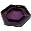 SIQUK Dice Tray with Lid Hexagon Dice Rolling Tray Dice Holder for Dice Games Like RPG, DND and Other Table Games, Purple