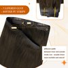 Full Shine Clip in Hair Extensions Real Human Hair Dark Brown Clip in Hair Extensions 18 Inch Invisible Pu Human Hair Clip in Extensions Straight Seamless Extensions Clip in Human Hair 8 Pcs 120Gram