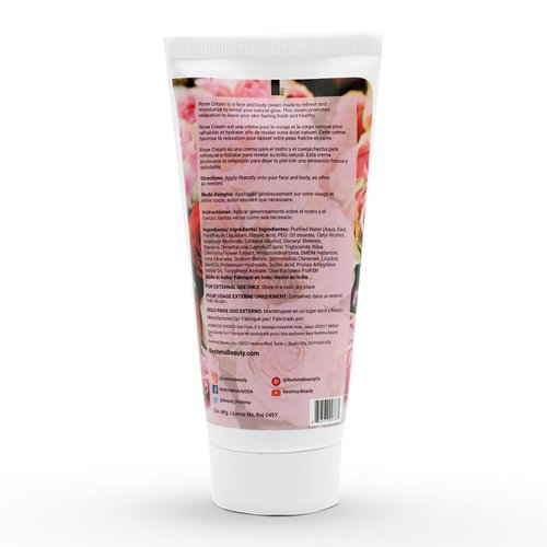 Reshma Beauty Rose Cream | Face & Body Cream for Normal to Dry Skin | Enhances Natural Glow |Infused with Rose Oil, Almond Oil, Olive Oil Body Butter (Pack of 1)