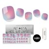 Adora Couture Semi Cured Gel Nail Strips Pedicure Stickers |32pcs Glossy Toe Nail Stickers | Gel Nail Pedi Strips | Gel Nail Wraps Semi Cured | Salon Nails at Home - Requires UV Light (ModDisco P)