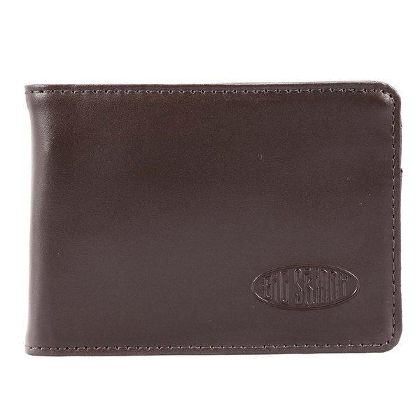 Big Skinny Men's Acrobat Leather Money Clip Slim Wallet, Holds Up to 20 Cards, Brown