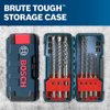 BOSCH HCK001 7 Piece Carbide-Tipped SDS-plus Rotary Hammer Drill Bit Set with Storage Case
