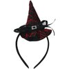 WRBAJIS Halloween Witch Hat Headband Spider Web Hair Bands Witches Hat Hair Accessories for Women Halloween Party Supplies Red