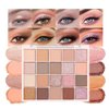 CAKAILA 20 Colors Nude Pink Gold Brown Basics Eyeshadow Palette,Matte Nude Neutral Naked Eye Shadow Makeup,Highly Pigmented Long Lasting Waterproof Ultra-Blendable,Great for Travel Gift Kit