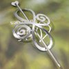 Andelaisi Boho Viking Celtic Knot Hair Stick Hairpin Vintage Infinity Hair Slide Hair Clip Silver Hair Sticks Metal Long Bun Holder Clip Alloy Hair Accessories for Women and Girls Headdress