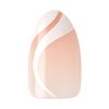 KISS imPRESS No Glue Mani Press On Nails, Design, On My Mind', White, Medium Size, Almond Shape, Includes 30 Nails, Prep Pad, Instructions Sheet, 1 Manicure Stick, 1 Mini File