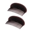 ericotry Hair Comb, 2PCS Charming Bump It Up Volume Inserts for Beehive Style, Nylon, 6x8.5cm/2.36x3.35, Brown (Color: black, beige, brown), for Women and Girls with Long Hair of All Ages