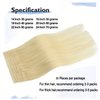 Tape in Hair Extensions 60 Platinum Blonde 100% Remy Human Hair Extensions Silky Straight for Fashion Women 20 Pcs/Package(22Inch #60 60g)