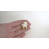 Generic Small mini pearly white iridescent gold metal and acrylic star hair claw clip