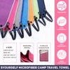 SYOURSELF 2 Pack Microfiber Camping Towel, Quick Dry Towel, Soft Absorbent Compact Travel Gym Workout Sweat Towel for Beach Yoga Swim Travel Camping Hiking Backpack Essentials (L:60"x30"+12"x24")
