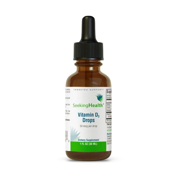 Seeking Health Vitamin D Drops - Bone Health & immune System Support Supplement - Liquid Vitamin D3 with Olive Oil - 1 oz, 900 Servings