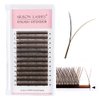 dark brown YY Eyelash Extension Lashes C Curl 0.07mm, 8-15mm Faux Mink Cluster Lash Extensions Soft Y Lashes Extensions Premade (8-15MM, 0.07-C,dark brown)