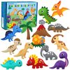 CiyvoLyeen Dinosaur Sewing Craft Kit DIY Kids Craft and Sew Set for Girls and Boys Educational Beginners Sewing Stuffed Animal Felt Plush Ornaments Set of 14 Sewing Kits for Kids Age 8 9 10 11 12