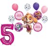 Skye and Everest 5th Birthday Party Supplies Girl Paw Pups on Patrol Balloon Bouquet Decorations 12ct