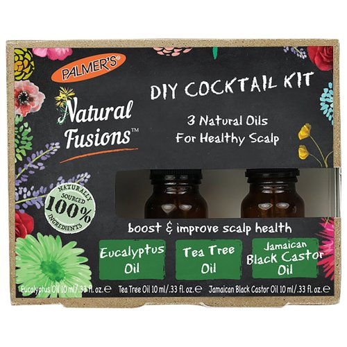 Palmer's Natural Fusions DIY Cocktail Kit, contains 3 Natural Oils for Healthy Scalp, 3 x .33 fl. oz.