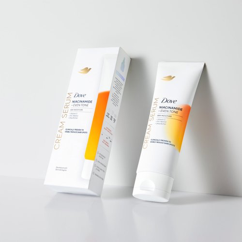 Dove Body Cream Serum Niacinamide + Even Tone for Dark Spots and Uneven Tone with Vitamin C, Pro-Retinol and Shea Butter Lotion, 8 oz