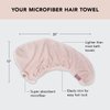 Kitsch Microfiber Hair Towel Wrap - Quick Dry Curly Hair Wraps for Women Wet Hair | Microfiber Towel for Hair | Hair Drying Towel Wrap | Hair Towels for Women | Hair Turban for Wet Hair (Pink)