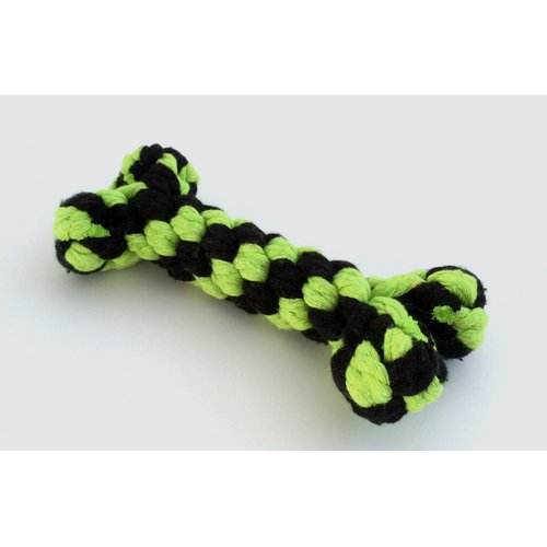 100% Cotton Braided Rope Bone Toy, Machine wash Gentle and air Dry, Natural Color, Ultra-Strong, Durable and Flexible Weave Helps Floss and Clean Teeth and Makes Fun. Size: OD 3.5,15.5cm 75g