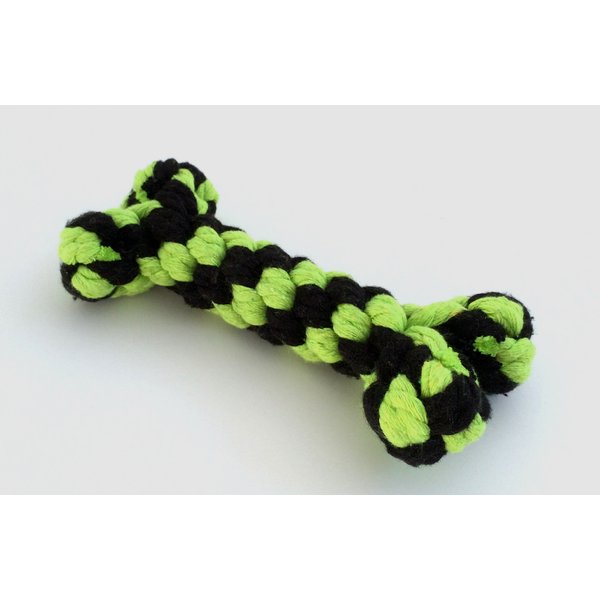 100% Cotton Braided Rope Bone Toy, Machine wash Gentle and air Dry, Natural Color, Ultra-Strong, Durable and Flexible Weave Helps Floss and Clean Teeth and Makes Fun. Size: OD 3.5,15.5cm 75g