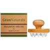GranNaturals Wooden Shampoo Scrubber Brush - Shower Scalp Massager for Men & Women - Head Exfoliator with Silicone Bristles - Helps Promote Healthy Blood Flow, Dandruff Removal