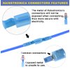 haisstronica 100pcs Blue Heat Shrink Female Spade Connectors,16-14 Gauge Insulated Electrical Crimp Wire Terminals