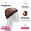 Milano Collection Wig Caps for Women | Premium Breathable, Stretchable, Nylon Bald Wig Cap Liner Stocking for Wigs and Lace Front Wigs, Hair Cap, Chocolate Brown, 1 Pack of 9 Caps, 9 Count