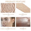 evpct Pearl White & Champagne Gold Face Highlighter Makeup Shimmer Glitter Diamond Sparkly Highlighters Makeup Palette Powder for Face Body Cheek iluminadores iluminador de jos maquillaje luminizers