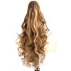 DIGUAN Claw Clip In Wavy Loose curly Synthetic Wrap Around Ponytail Extensions 24 Inches Pony Tail Clip In Extensions for Women Girl 7.4oz/210g (Dark Golden Blonde)