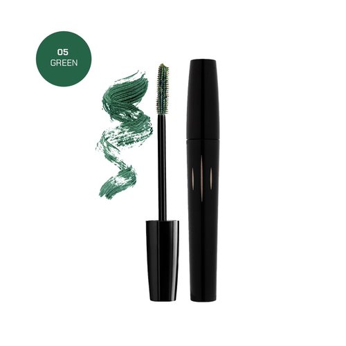 Radiant Professional Studio Perfect Mascara Volume and Length - Lengthening Mascara with Silicone Brush & Natural Wax - Cruelty Free Volume Mascara - 0.30 ounces, Green (05)