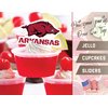 University of Arkansas Cupcake Toppers (24 Pieces) Arkansas Razorbacks Party Supplies for Razorbacks Football, Birthday Gift, Graduation Party Decorations (Arkansas Razorbacks)