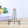 (4 Pack) 6" Iron Display Stand, Black Iron Easel Plate Display Photo Holder Stand, Displays Picture Frames, Cookbooks, Decorative Plates, Tablets and Art