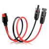 PAEKQ 10AWG Solar Panel Cable Connector Kit, Compatible with Solar Connector and Anderson Connector for RV, Goal Zero Yeti, Renogy Portable Solar Generator Power Station (1.6Ft)