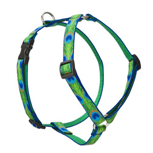 LupinePet Originals 3/4" Tail Feathers 20-32" Adjustable Roman Dog Harness for Medium Dogs