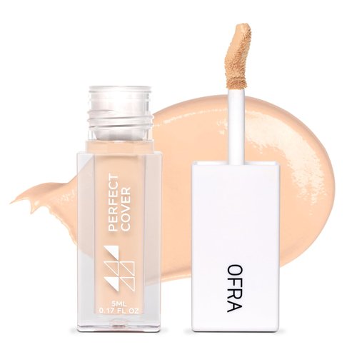 Ofra Perfect Cover Concealer - Medium Honey - Natural Finish Liquid Concealer - Medium Shade with Warm Undertones - Face Makeup and Under Eye Color Corrector for Dark Circles - 5 ml