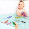 10Pcs Alligator Toy Animal Figure Bath Toys, Color Changing Crocodile Toy, Stress Relief Toys Adults, for Kids 3 Years and up, Water Table Toys for Themed Parties, Cake Topper, Kids Easter Basket