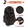 KooKaStyle Ponytail Extension, 10" Short Claw Clip in Pony Tails Hair Extensions Curly Wavy Synthetic Drawstring Ponytail Hair pieces for Women Girls Dark Brown