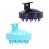 YQBOOM Shampoo Brush Scalp Massager 2 Pcs Silicone Shower Brush Hair Manual Dandruff Brush Waterproof Hair Scrub Tool for Wet Dry Hair Ladies Men Black Blue