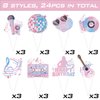 24 Pcs Popular Happy Birthday Era's Party Decorations Cupcake Toppers, Super Star Birthday Party Cake Decorations for Fans Celebration Party, Guitar Themed Party Supplies for Girls Night