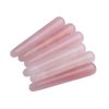 JIC Gem 1pc Crystal Massage Wand for Acupuncture Therapy Pointed Stick Treatment Gua Sha Scraping Tool Rose Quartz