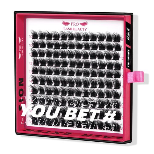 Lash Clusters 3D Fluffy Cluster Lashes 120Pcs Individual Lashes 3D Effect Eyelash Clusters DIY Lash Extension Natural Like Real Lashes Thin Band Soft Touch Easy to Apply (Chic,10-16mix)
