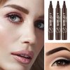 3P Eyebrow Tattoo Pen,Eyebrow Pencil Waterproof Eyebrow Microblading Brow Pen,Brow Pencil,Long Lasting Eyebrow Makeup,Creates Natural Looking Perfect Brows （Dark Brown）
