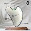Stainless Steel Gua Sha - Metal Gua Sha Facial Tool. Firm Face Muscles, Reduce Puffiness, Facial Tension, Helps Lymphatic Drainage. GuaSha Beauty Tool for Body Neck Eyes. Massager with Travel Pouch